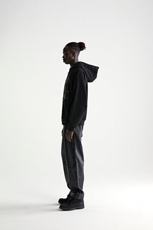 OG WEB STUDDED ZIP HOODIE