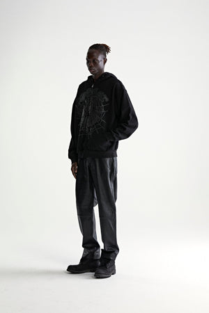OG WEB STUDDED ZIP HOODIE