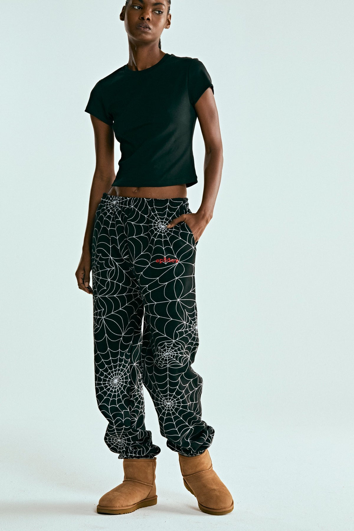 EMBROIDERED AOP SWEATPANT