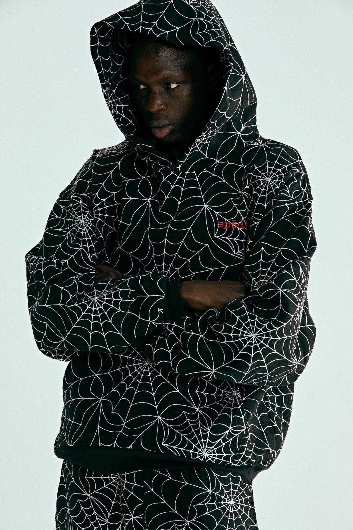 EMBROIDERED AOP HOODIE