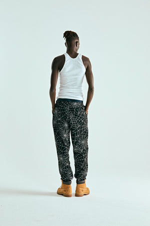 EMBROIDERED AOP SWEATPANT